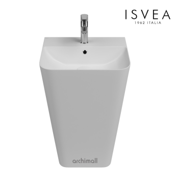 İsvea Sott Aqua Monoblok Yerden Lavabo 50 cm Beyaz