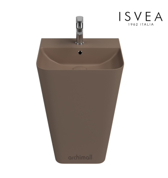 İsvea Sott Aqua Monoblok Yerden Lavabo 50 cm Vizon