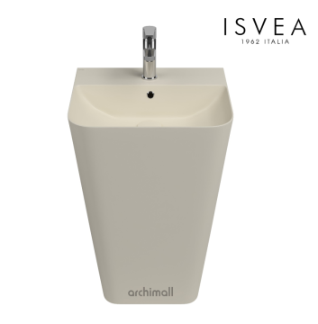 İsvea Sott Aqua Monoblok Yerden Lavabo 50 cm Fildişi