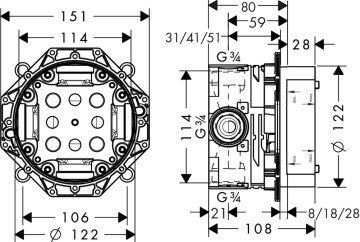 Hansgrohe iBox Universal iç set 01800180