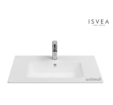 İsvea SistemaT Flat Lavabo 76 cm Beyaz