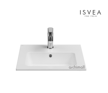 İsvea SistemaT Compacto Lavabo 50x36 cm Beyaz