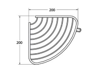 Csk Banyo 20x20 Deniz Tekli Süngerlik Siyah OL2722S