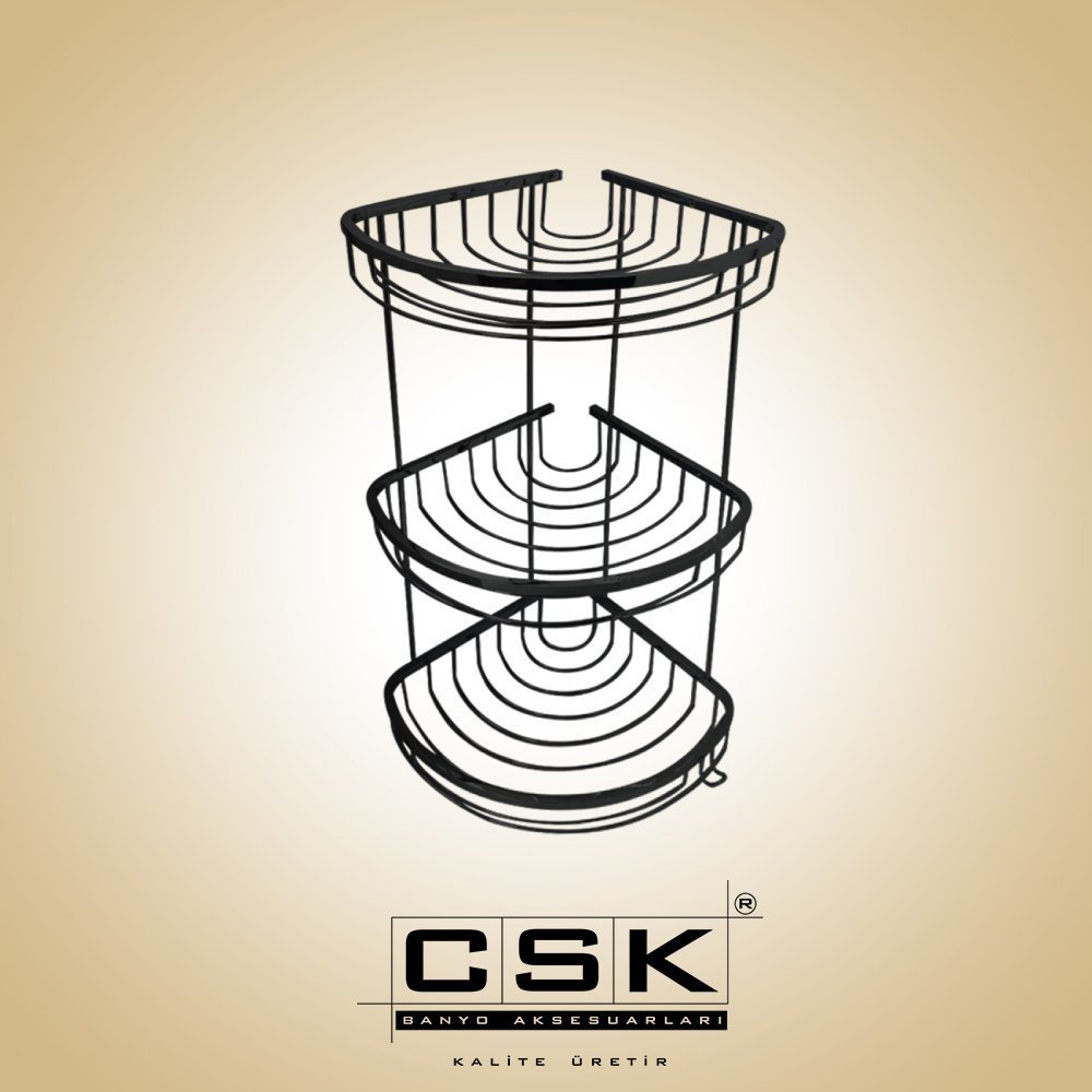 Csk Banyo 20x20 Deniz Üçlü Süngerlik Siyah OL2724S
