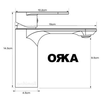 Orka Sharp Krom Lavabo Armatürü