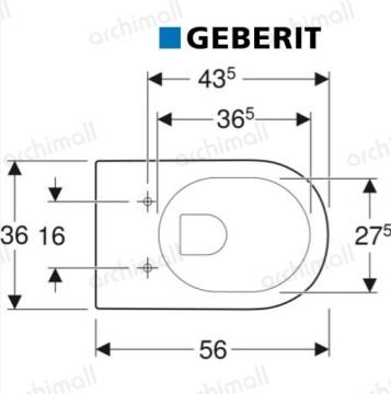 Geberit Senya 56 cm Asma Klozet + Senya Soft Klozet Kapak