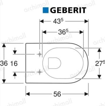 Geberit Senya 56 cm Asma Klozet + Senya Soft Klozet Kapak