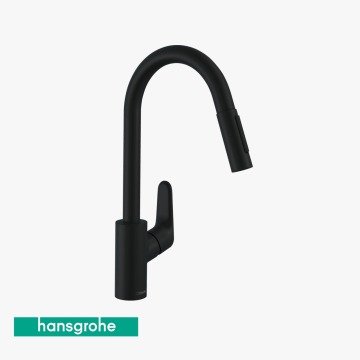 Hansgrohe Focus 240 Satin Siyah Spiralli Evye Bataryası