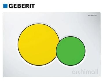 Geberit Sigma 01 Kumanda Paneli Beyaz-Yeşil-Sarı