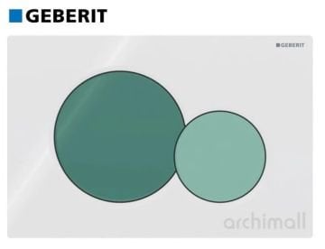 Geberit Sigma 01 Kumanda Paneli Koyu yeşil-Açık yeşil