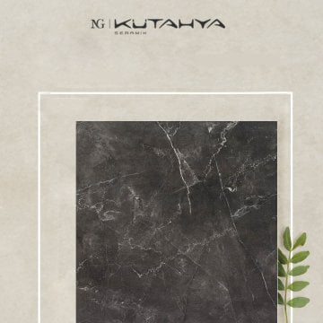 Kütahya Pulpis Antrasit Rektifiyeli Parlak Nano 60x60