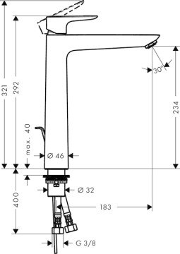 Hansgrohe Talis E 240 Altın Çanak Lavabo Bataryası