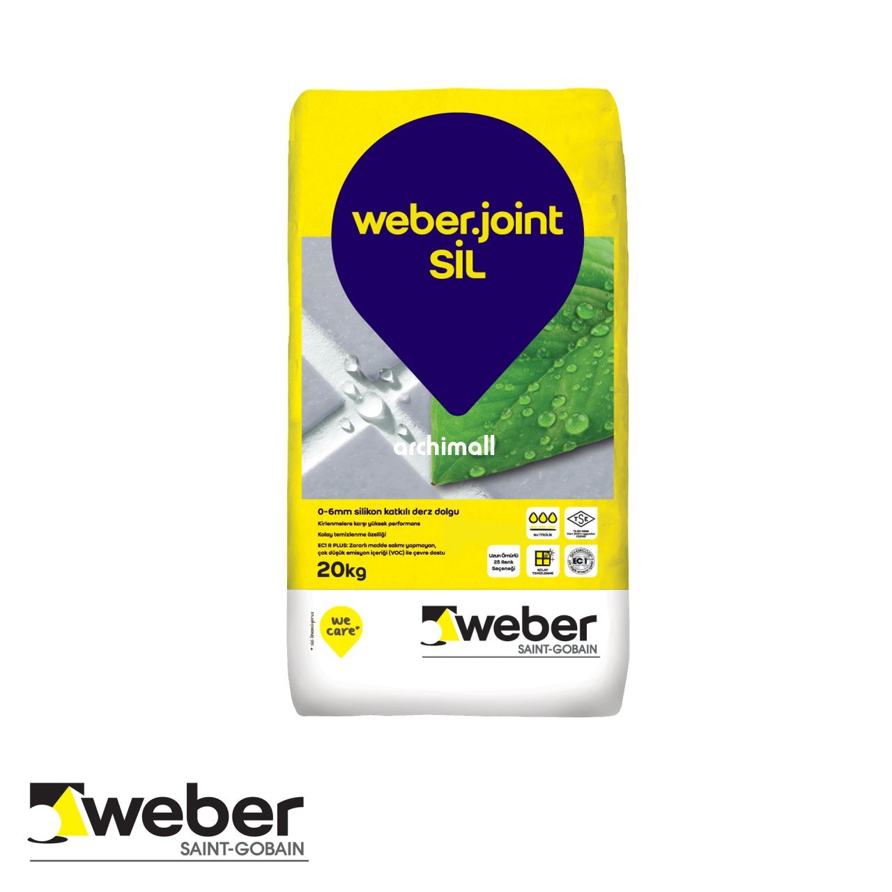 Weber Joint Sil Silikonlu Fuga Gri 20 Kg