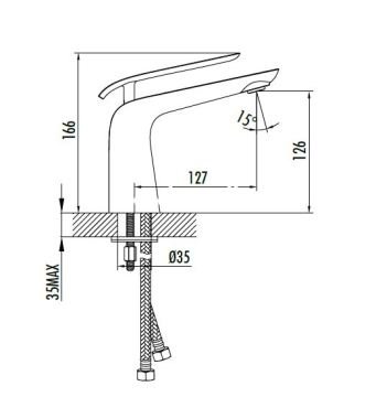 Creavit Bloom Beyaz Lavabo Bataryası BL1511-B