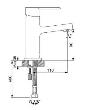 Newarc Domino Altın Lavabo Bataryası 971528