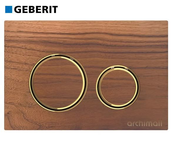 Geberit Sigma 21 Kumanda Paneli Ahşap-Pirinç