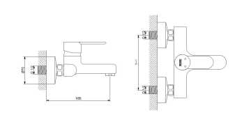 Newarc Domino Aplike Lavabo Bataryası (Abdest Bataryası) 971551