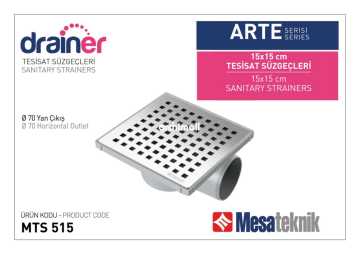 Mesa Teknik Arte Krom Yer Sifonu 15*15 Q70 Yandan