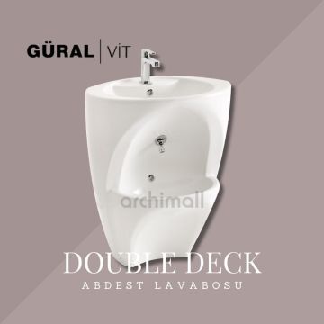 Güral Vit Double Deck Abdest Lavabosu