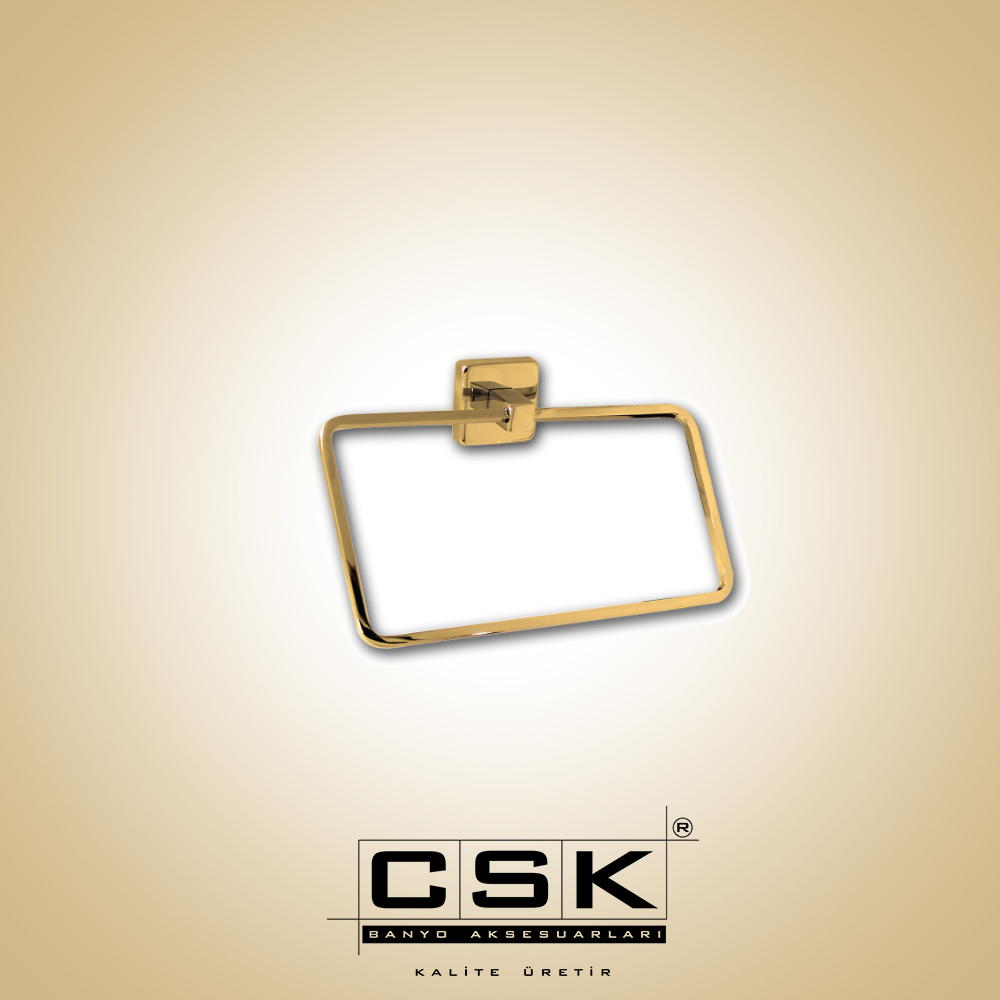 Csk Banyo Aksu Halka Havluluk Altın AKS12204