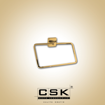 Csk Banyo Aksu Halka Havluluk Altın AKS12204