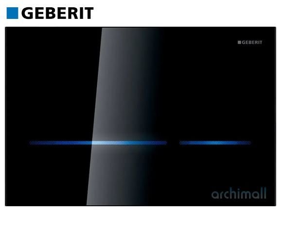Geberit Sigma 80 Kumanda Paneli Siyah Cam 12 cm