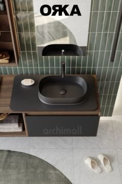 Orka Pacific Çekmeceli 140 cm Asma Banyo Dolabı