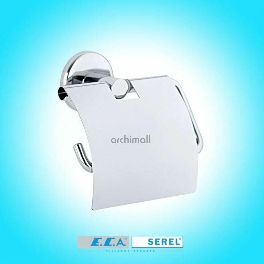 Serel Bianca Kapaklı Kağıtlık Krom