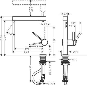 Hansgrohe Finoris Spiralli Lavabo Bataryası Krom