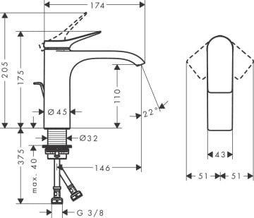 Hansgrohe Vivenis 110 Lavabo Bataryası