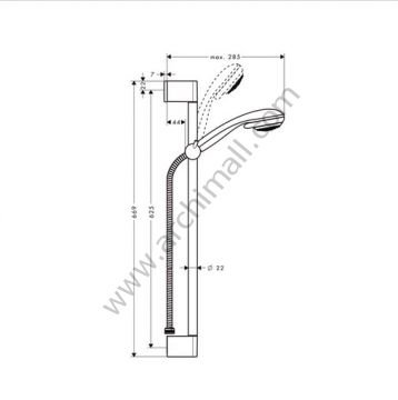 Hansgrohe Crometta 85 Vario 65 cm Hareketli Duş Seti 27763000