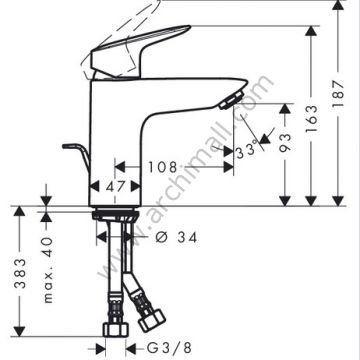 Hansgrohe Logis 100 Lavabo Bataryası 71100000