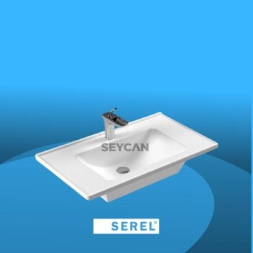 Serel Star 80 cm Etajerli Lavabo