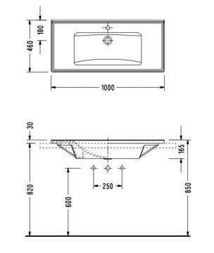 Serel Star 100 cm Etajerli Lavabo
