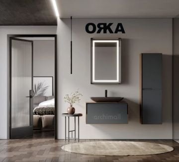 Orka Craft 80 cm Asma Banyo Dolabı