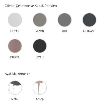 Orka Felice 140 cm Ahşap Ayaklı Banyo Dolabı
