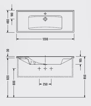 Serel Star 120 cm Etajerli Lavabo