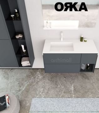Orka Milano 120 cm Asma Banyo Dolabı