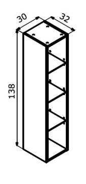 Orka Milano 30 cm Boy Dolabı