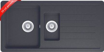 Ukinox Valente D150 L Siyah Granit Evye