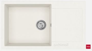 Teka Clivo 60 B-TQ Damlalıklı Beyaz Granit Evye