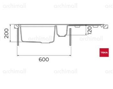 Teka Cliff 60 B-TQ 1.5 Gözlü Beyaz Granit Evye