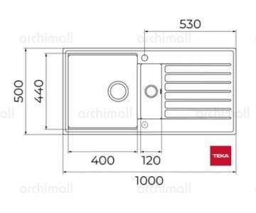 Teka Cliff 60 B-TQ 1.5 Gözlü Beyaz Granit Evye