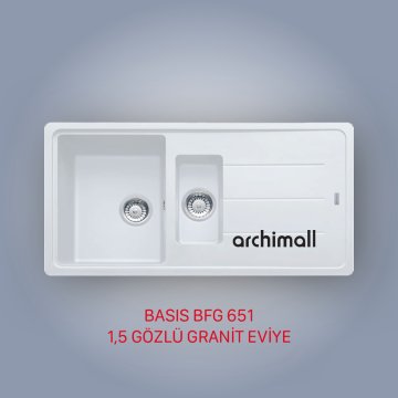 Franke BFG 651 Basis Bianco Granit Evye Seti