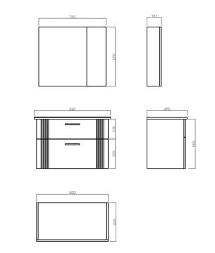 Orka Bari 85 Ayna Dolaplı Asma Banyo Dolabı