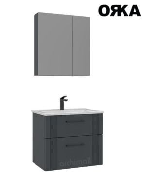 Orka Bari 65 Ayna Dolaplı Asma Banyo Dolabı