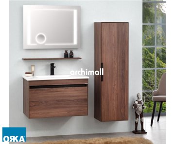 Orka Patara 80 cm Asma Banyo Dolabı Navaro Renk