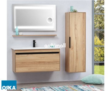 Orka Patara 100 cm Asma Banyo Dolabı Legnano Renk