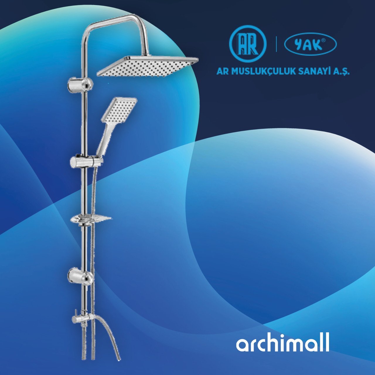 Ar Musluk Lucia Krom Duş Kolonu