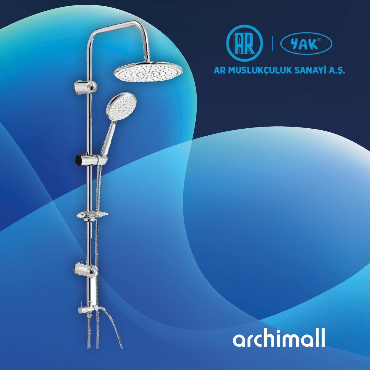 Ar Musluk Acuba Krom Duş Kolonu